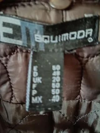 Chaquetón Señora.Marron Oscuro.Apto lluvia