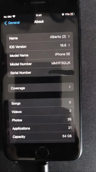 iPhone SE 3ª Gen (2022) Negro - 64GB