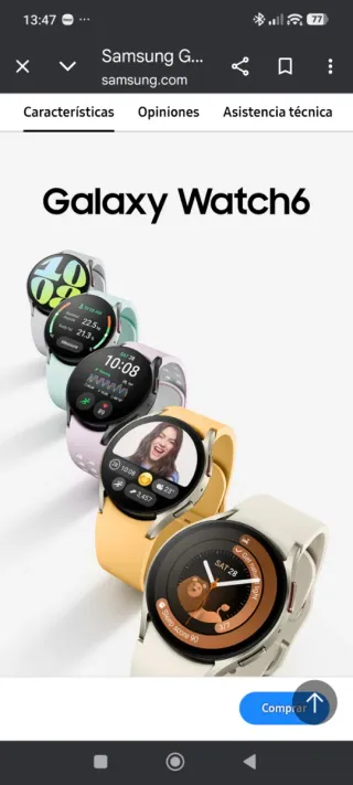 Reloj Samsung Watch 6 Negro