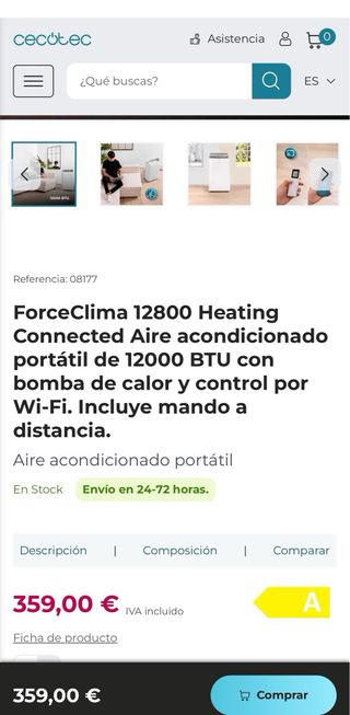 Aire Acondicionado Portátil Cecotec