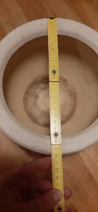 Vaso ceramica decorato fiori pigne