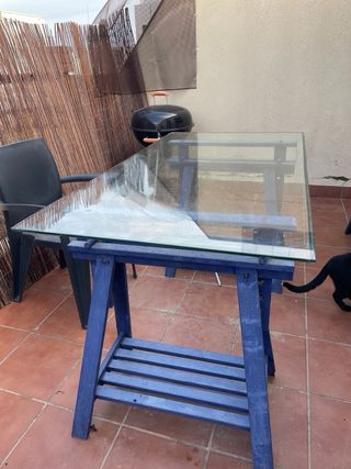 Mesa terraza cristal