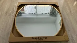 Juego 2 espejos redondos dorados 50cm NUEVOS