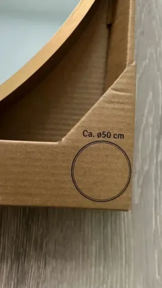 Juego 2 espejos redondos dorados 50cm NUEVOS