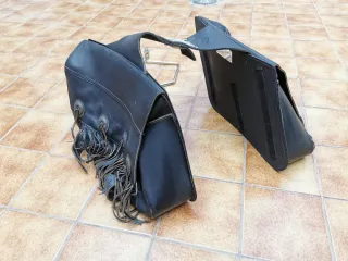 Alforjas de cuero y soportes Yamaha XV