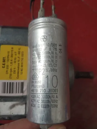 Motor Lavadora C.E.SET. 2750 rpm 170W