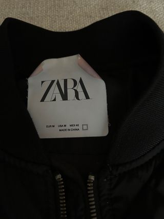 Cazadora# #bomber negra #Zara hombre