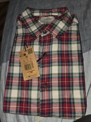 Camisa SCALPERS cuadros verde y rojo