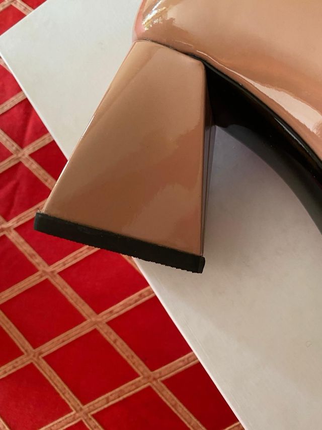 Décolleté Pollini Pelle Beige Oro