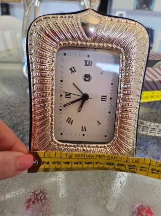 Orologio da tavolo in argento
