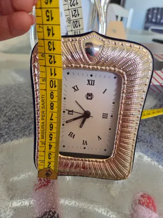 Orologio da tavolo in argento