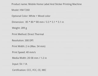 Mini Stampante Termica Bluetooth Etichette