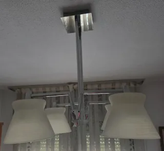 Lámpara de salón cristal y metal