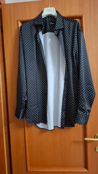 Camicia nera a pois Fuel