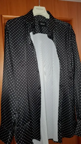 Camicia nera a pois Fuel