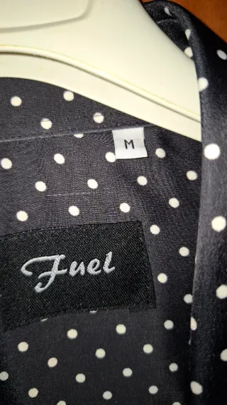 Camicia nera a pois Fuel