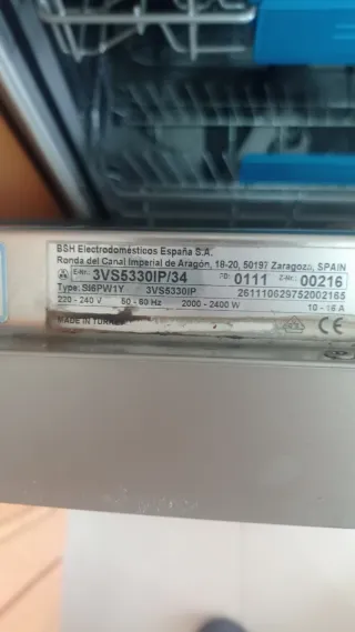 Piezas 20€ o todo 80€- Lavavajillas Balay