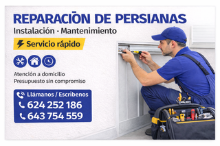 Reparación y mantenimiento de persianas