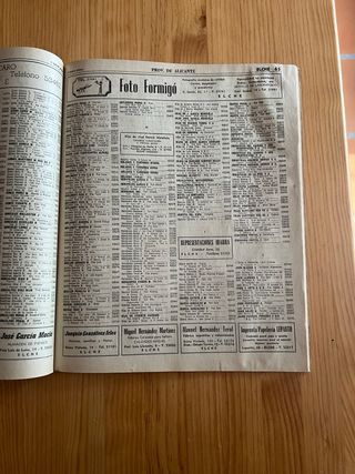 Guía Telefónica Alicante y Provincia 1959