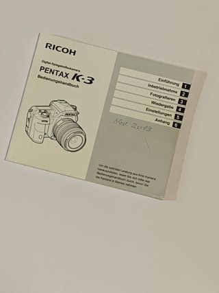Libro Pentax K-3 - Tedesco