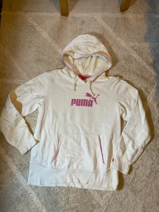 Sudadera Puma Blanca y Rosa Retro