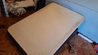 Canapé abatible marrón