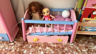 Cuna de Juguete Baby Born Rosa y Azul