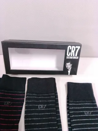 Calzini CR7 righe nere e rosa