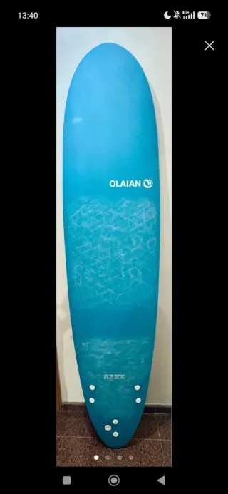 Tabla surf OLAIAN espuma 7'8 75L con forro