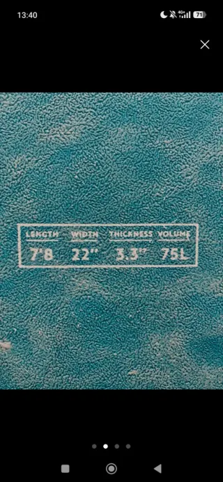 Tabla surf OLAIAN espuma 7'8 75L con forro