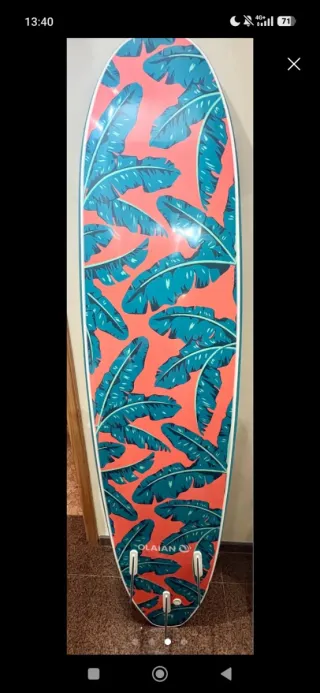 Tabla surf OLAIAN espuma 7'8 75L con forro