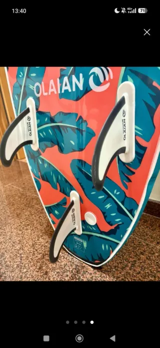 Tabla surf OLAIAN espuma 7'8 75L con forro