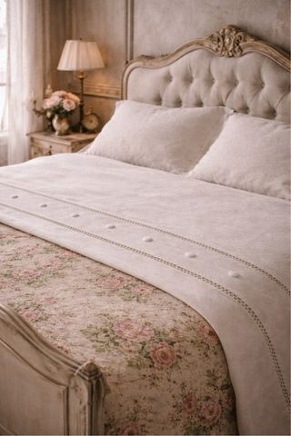 Sábana de lino bordada antigua matrimonio