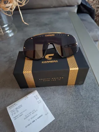 Occhiali da sole Carrera maschera nero/oro