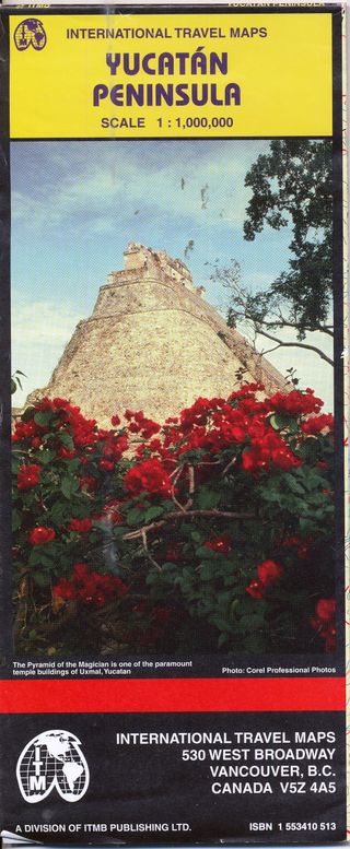 Mapa Península de Yucatán 1:1.000.000 ITMB