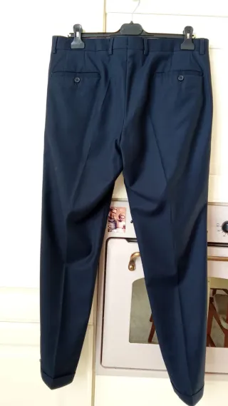 Pantalone sartoriale uomo blu scuro