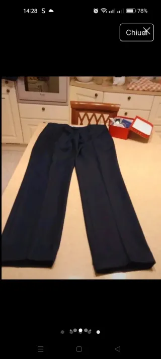 Pantalone sartoriale uomo blu scuro