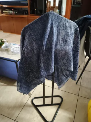 Sciarpa fantasia floreale blu