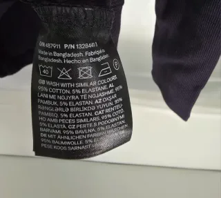 Camiseta manga larga azul marino