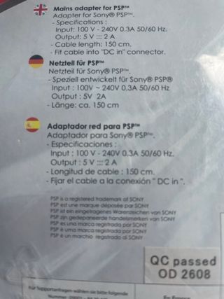 Cargador Bigben para PSP nuevo en su blister