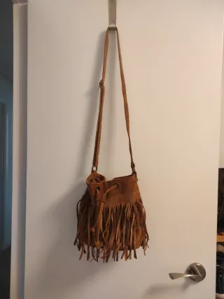 Bolso de flecos marrón