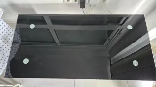 Mesa de centro o TV de cristal negro