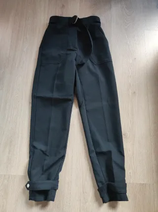 Pantalón NUEVO negro tobillero taillored XS 34 S36