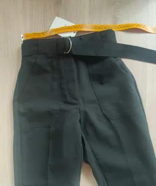 Pantalón NUEVO negro tobillero taillored XS 34 S36