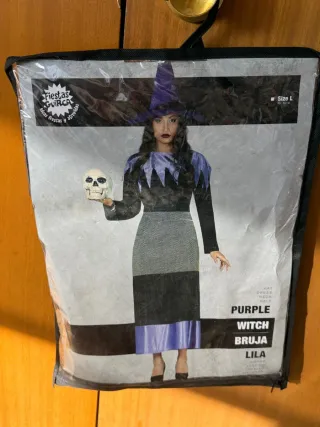 Disfraz Bruja Morada Talla L