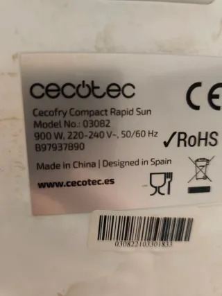 Cecofry Compact Rapid Sun Freidora de Aire
