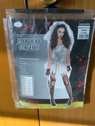 Disfraz Novia Cadáver Drop Dead Gorgeous Talla L