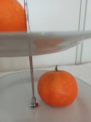 Expositor frutas, repostería. Frutero dos alturas