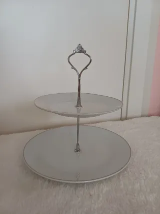 Expositor frutas, repostería. Frutero dos alturas