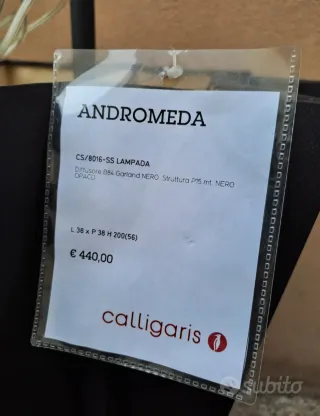 Lampada Calligaris tessuto e plastica